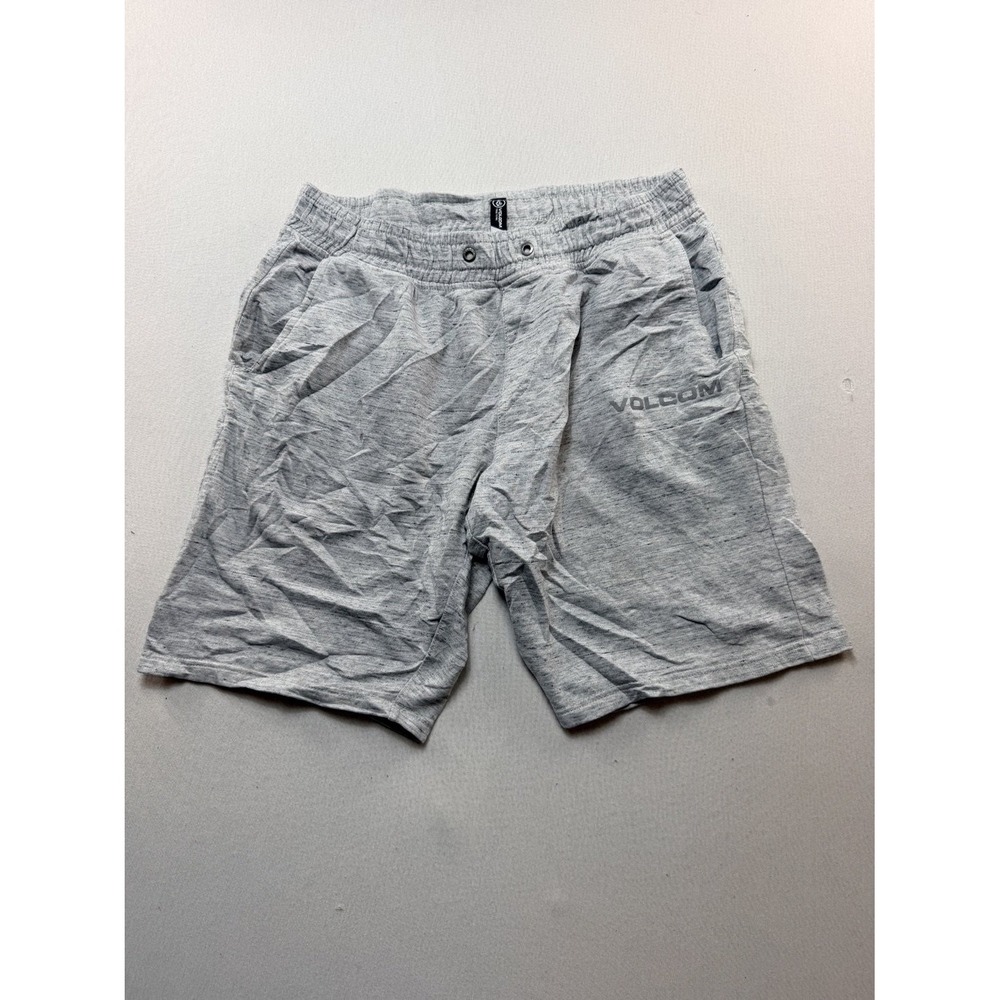 Volcom Cargo Shorts Mens Large Gray Good Heathered Knit Elastic Skater